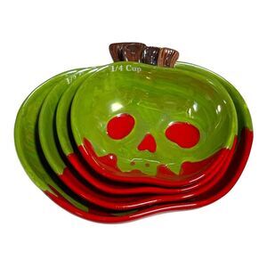 Disney VILLAINS Poison Apple Measuring Cups Set Witchy Decor Goth Hand Painted